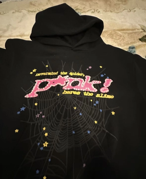     Sp5der P*nk Hoodie Black 2406-1FW210106PH-BLAC review 