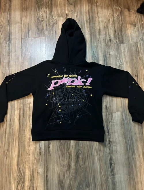     Sp5der P*nk Hoodie Black 2406-1FW210106PH-BLAC review 