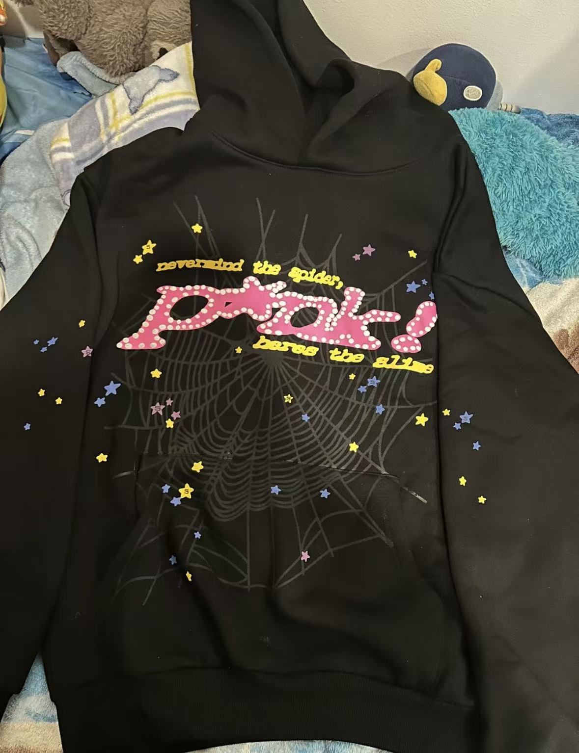     Sp5der P*nk Hoodie Black 2406-1FW210106PH-BLAC review 0