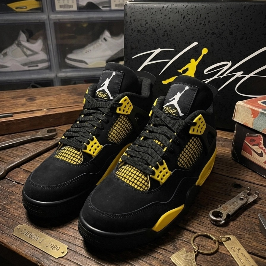 Pkgod Jordan 4 Retro Thunder DH6927-017 review Jaylen Brooks