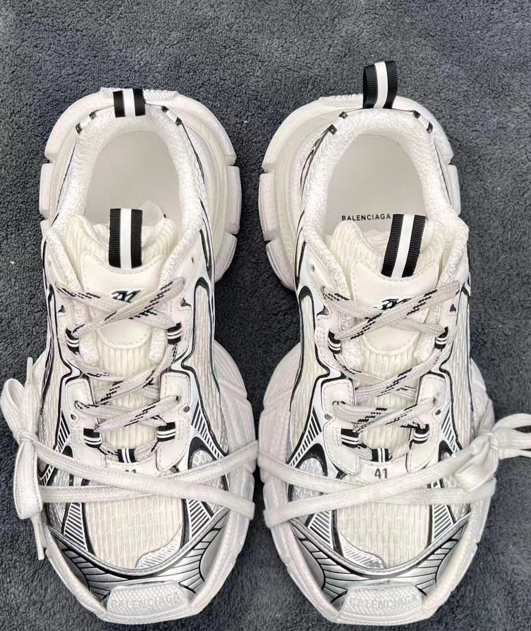 Balenciaga 10.0 White Black Silver(Distress) 734734 W3XL4 9710 review 0