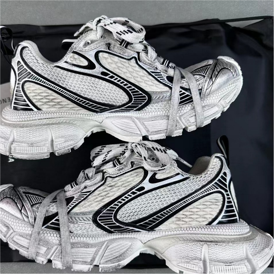 Balenciaga 10.0 White Black Silver(Distress) 734734 W3XL4 9710 review 2