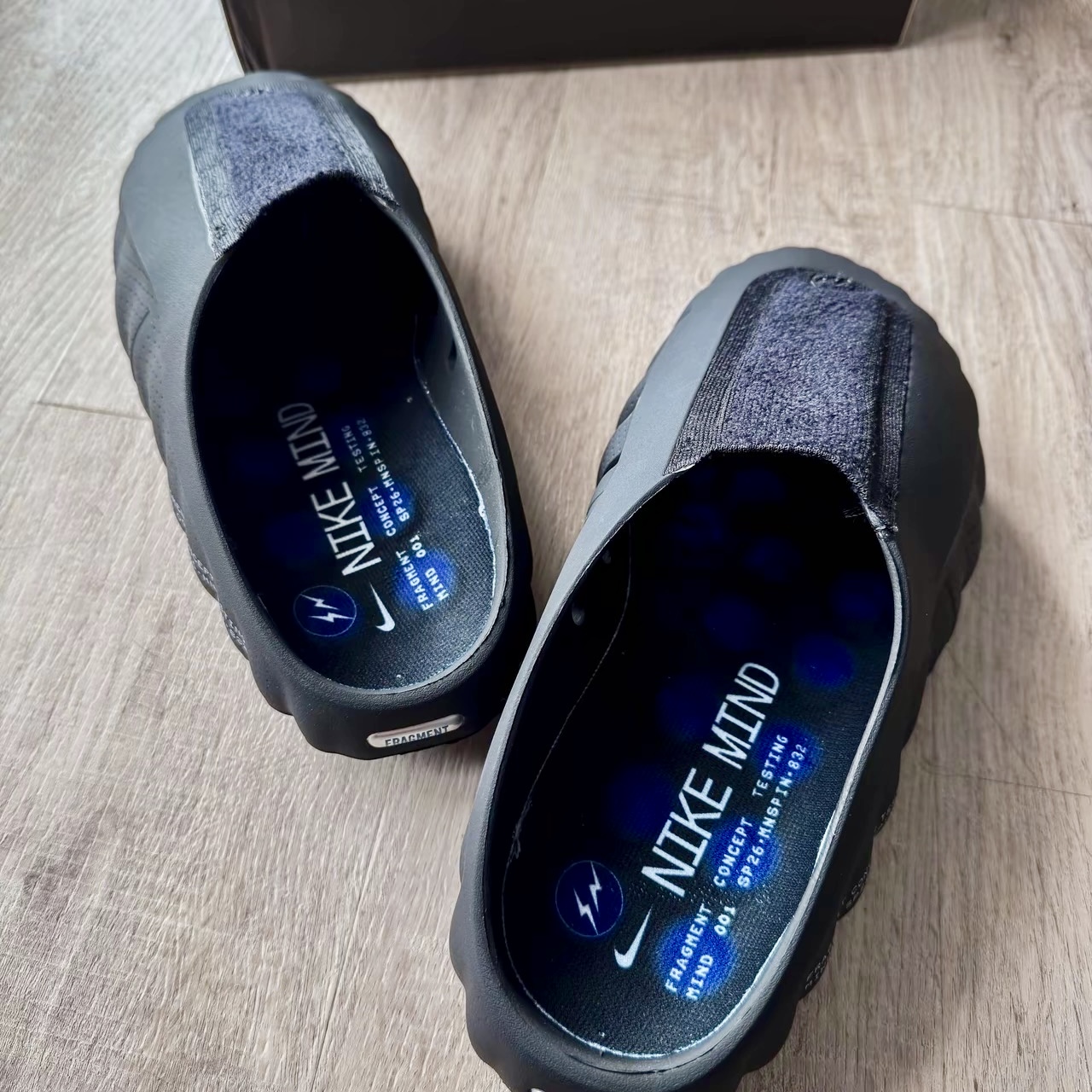Pkgod Nike Mind 001 Slide Fragment Black IQ8502-001 review 2