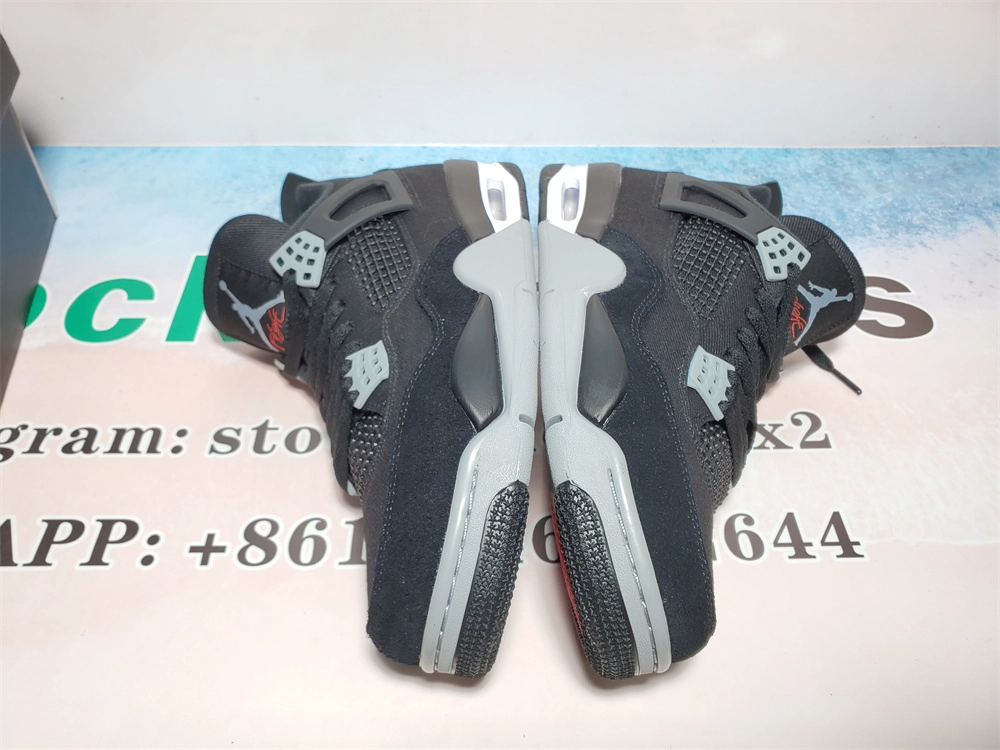 Best Pkgod Air Jordan 4 Retro SE Black Canvas QC Pictures