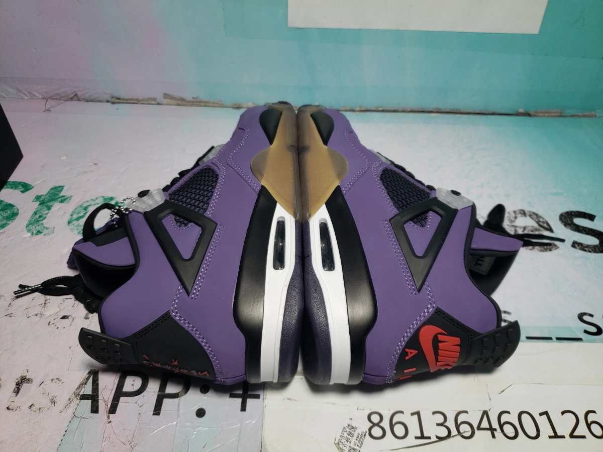 Best Pkgod Air Jordan 4 Retro Travis Scott Purple QC Pictures