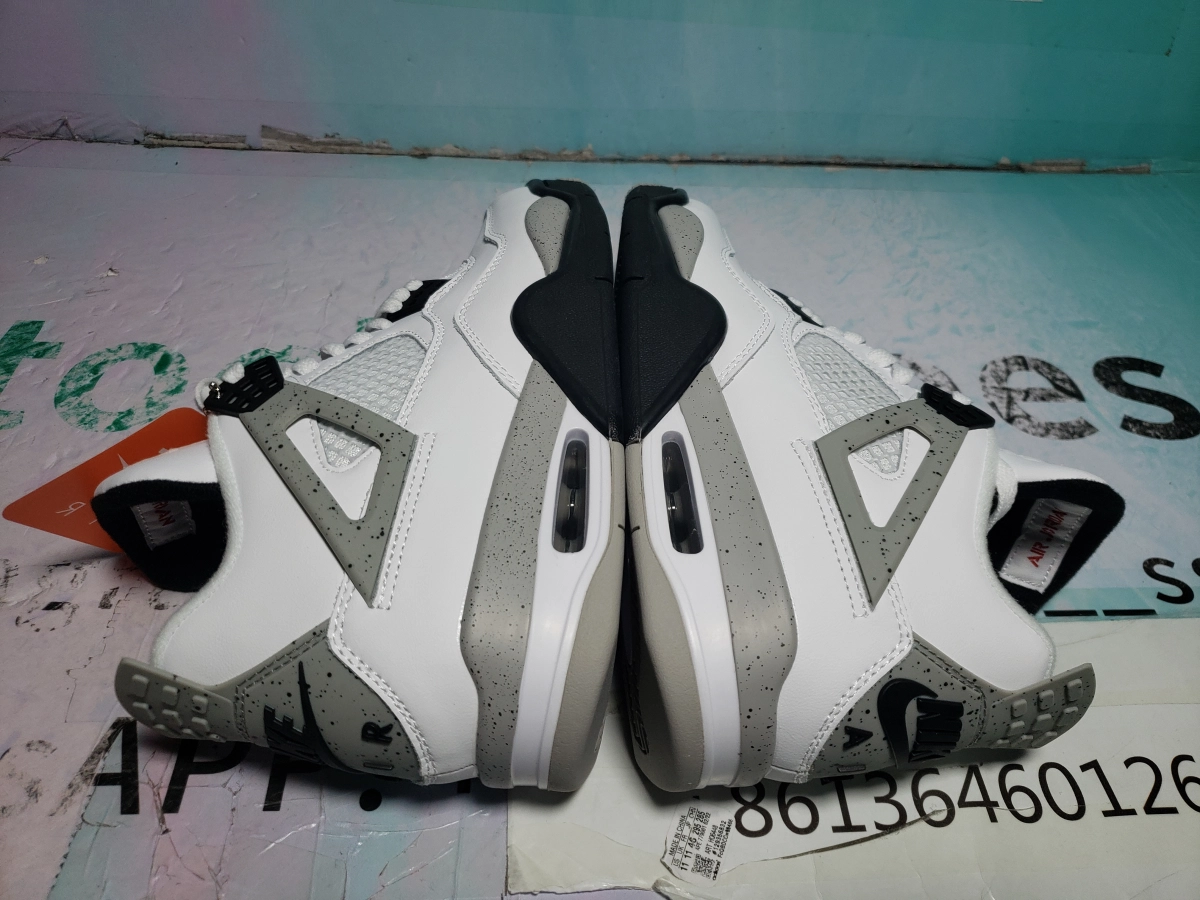 Best Pkgod Air Jordan 4 Retro White Cement QC Pictures