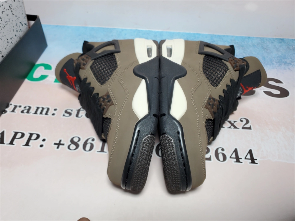 Best Pkgod Air Jordan 4 Retro Travis Scott Brown QC Pictures