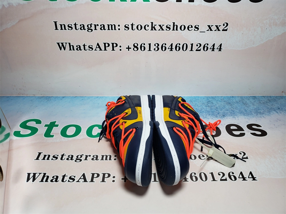 Best Pkgod Nike SB Dunk Low Off-White White Michigan QC Pictures