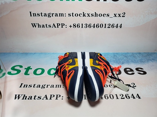 Best Pkgod Nike SB Dunk Low Off-White White Michigan QC Pictures