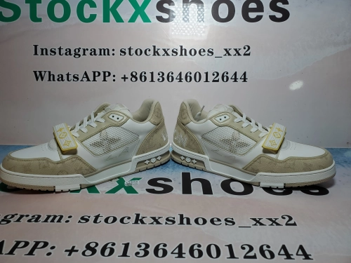 Best Louis Vuitton Trainer Beige Cloth Cover QC Pictures