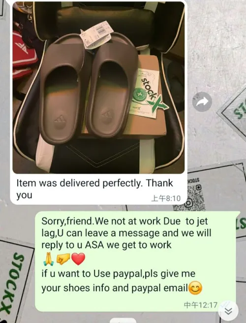 Customers Feedback Step 3, 2023 From Stockx shoes-Pkgod adidas Yeezy Slide Soot