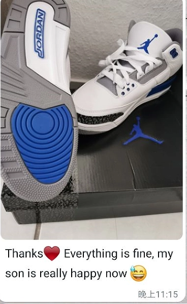 Customers Feedback Step 6, 2023 From Stockx shoes-Pkgod Air Jordan 3 Retro Wizards