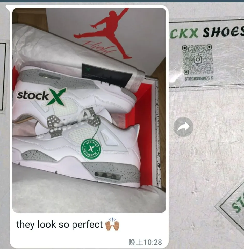 Customers Feedback Step 23, 2023 From Stockx shoes-Pkgod Air Jordan 4 Retro White Oreo (2021)