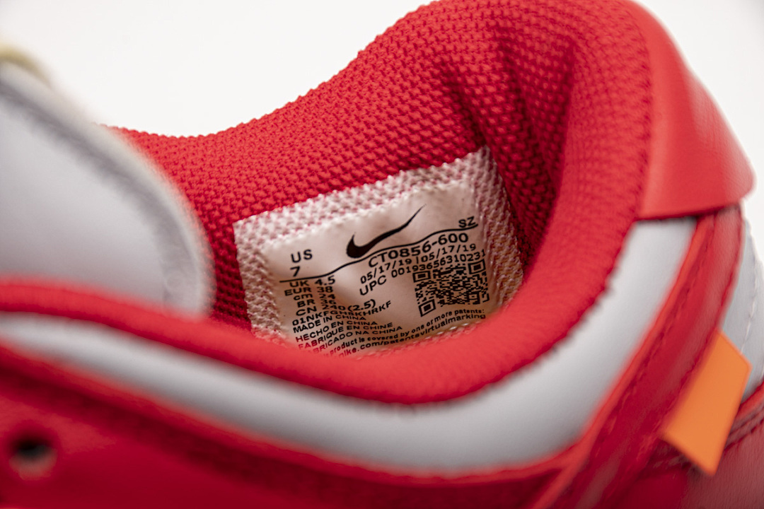 LJR Batch Nike Dunk Low Off-White University Red CT0856-600