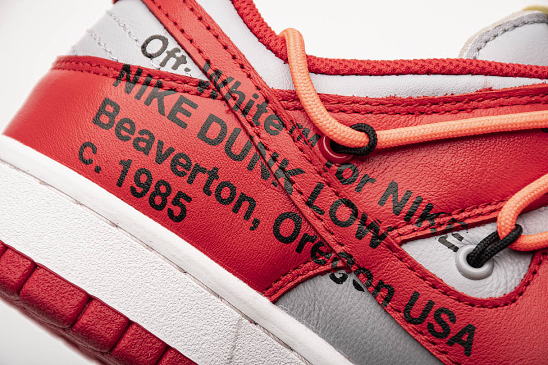 LJR Batch Nike Dunk Low Off-White University Red CT0856-600