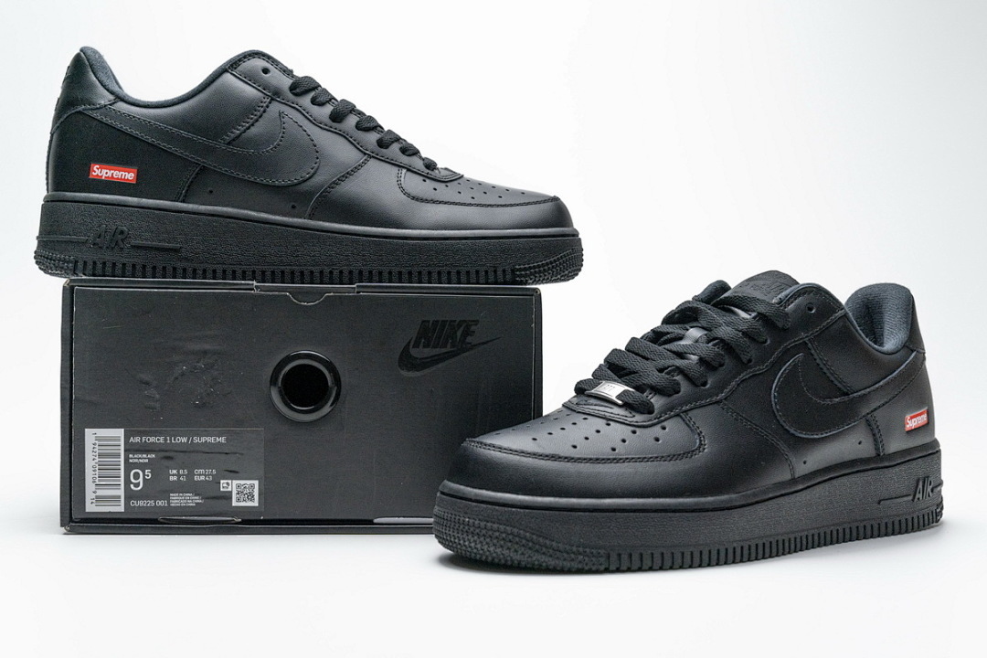  God Batch Nike Air Force 1 Low Supreme Black CU9225-001