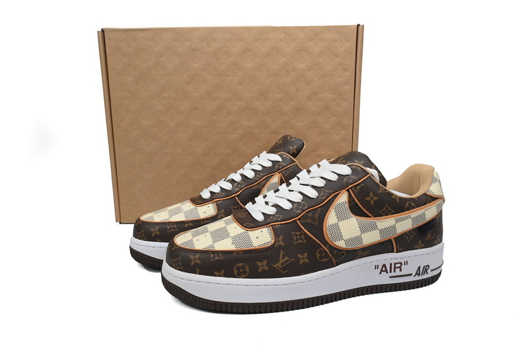 God Batch LOUIS VUITTON x Nike Air Force 1 Coffee