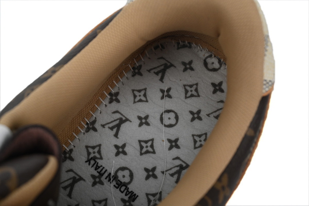 God Batch LOUIS VUITTON x Nike Air Force 1 Coffee