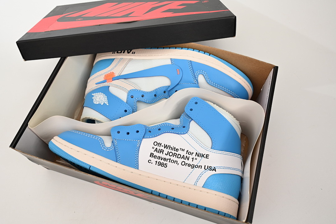 God Batch Air Jordan 1 Retro High Off-White University Blue 