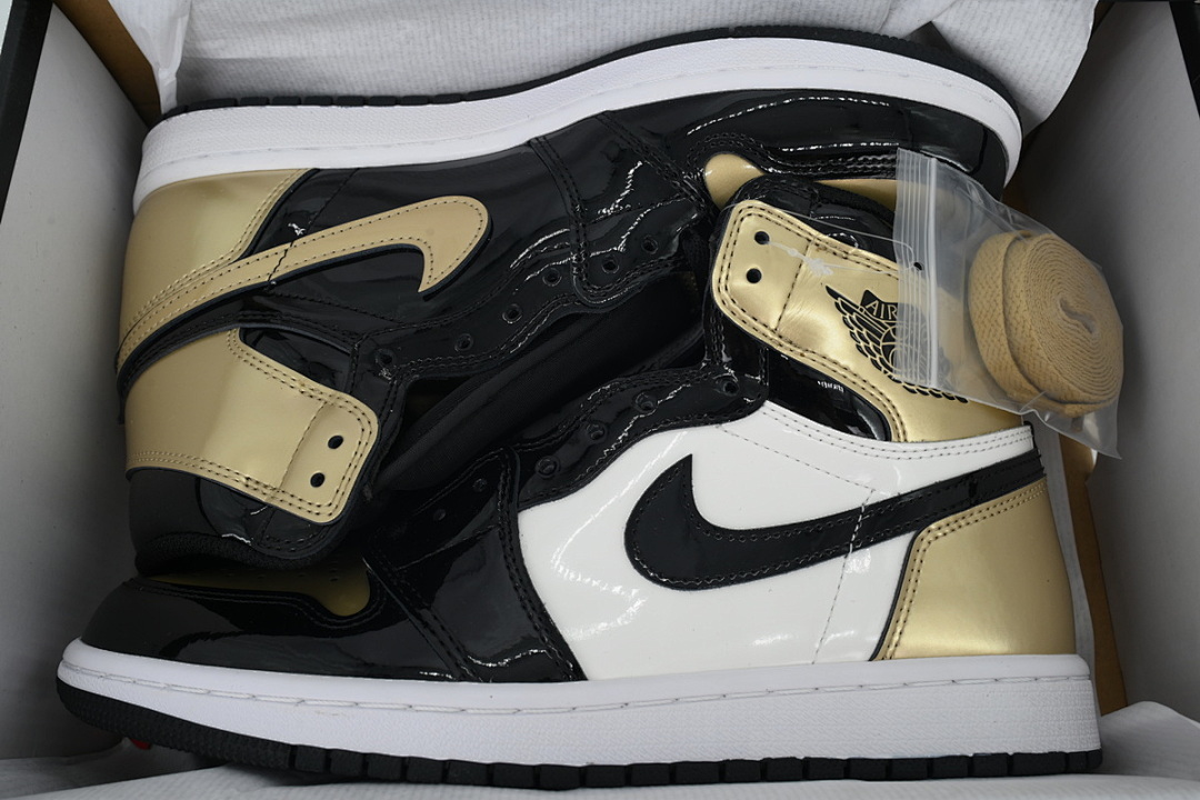 God Batch Air Jordan 1 Retro High NRG Patent Gold Toe