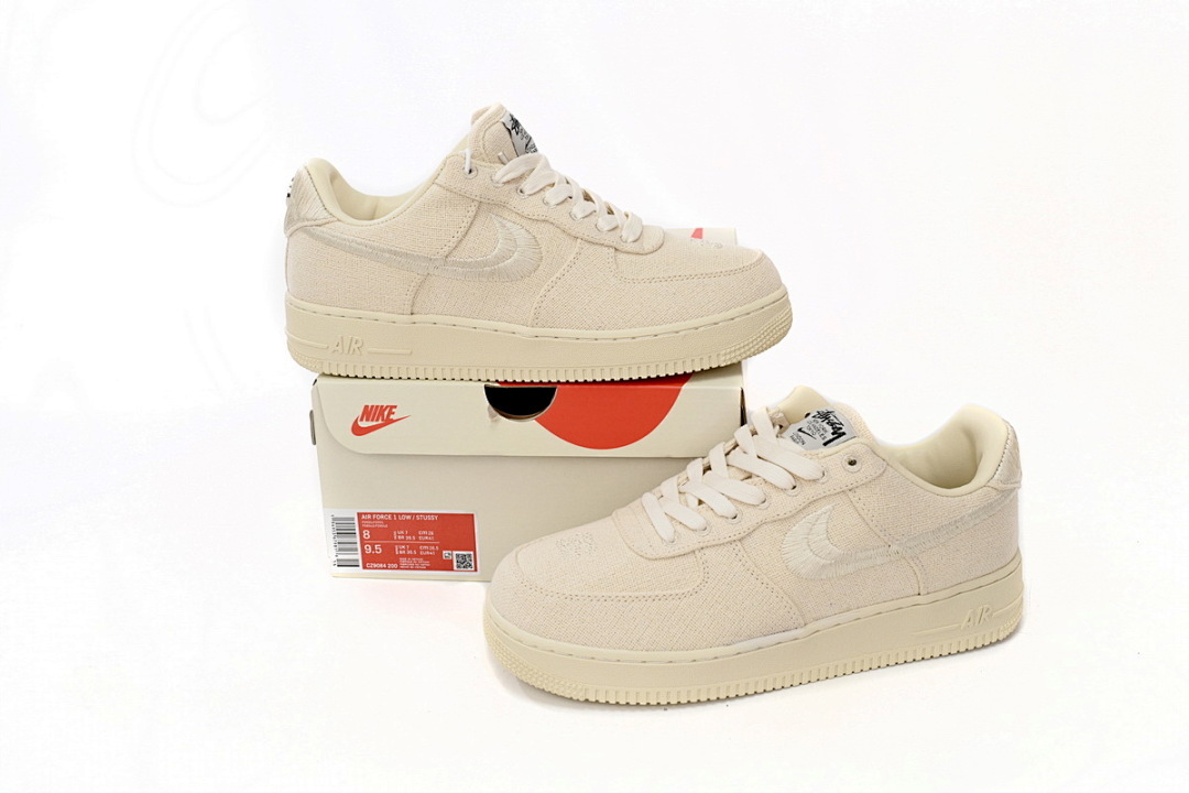 LJR Batch Nike Air Force 1 Low Stussy Fossil CZ9084-200