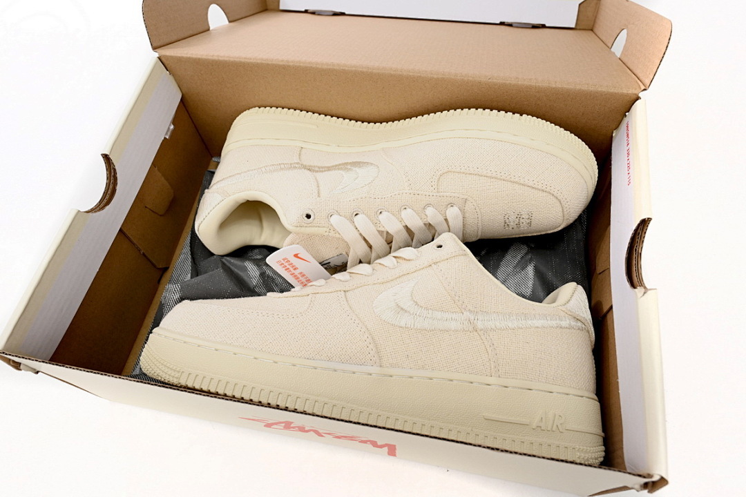 LJR Batch Nike Air Force 1 Low Stussy Fossil CZ9084-200