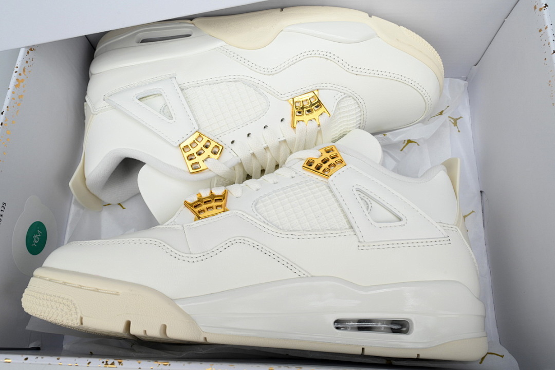 God Batch Air Jordan 4 Sail Metallic Gold AQ9129-170