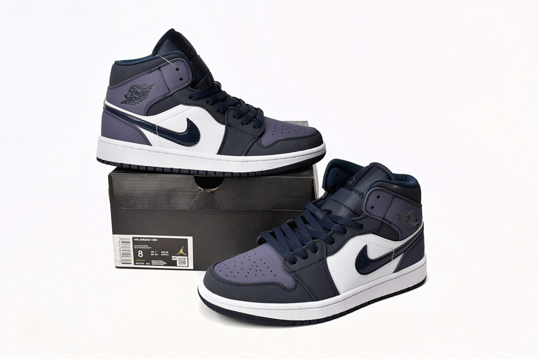 Air Jordan 1 Mid Obsidian Sanded Purple 554724-445