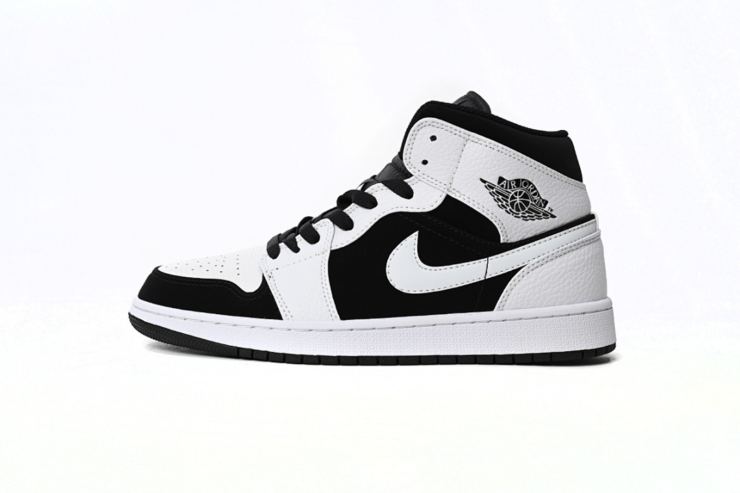 Air Jordan 1 Mid White Black 