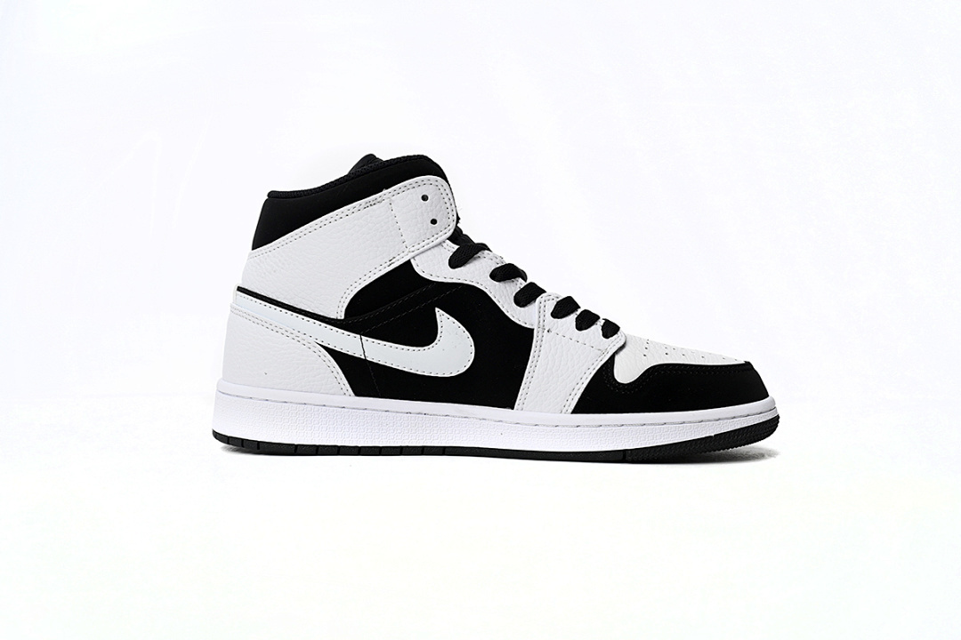 Air Jordan 1 Mid White Black 