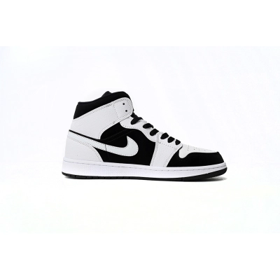 Air Jordan 1 Mid White Black  02