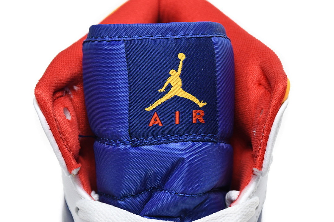  Air Jordan 1 Mid Royal Blue Laser Orange 554724-131