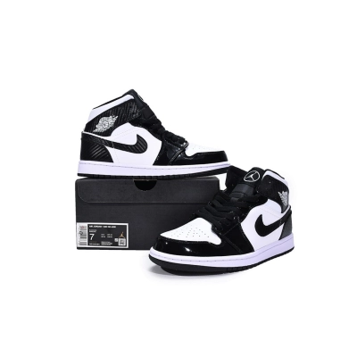  Air Jordan 1 Mid SE ASW Black and White  02