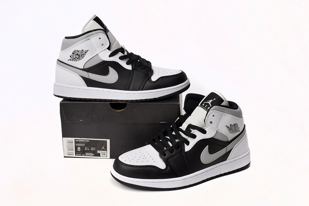 Air Jordan 1 Mid White Shadow 554724-073