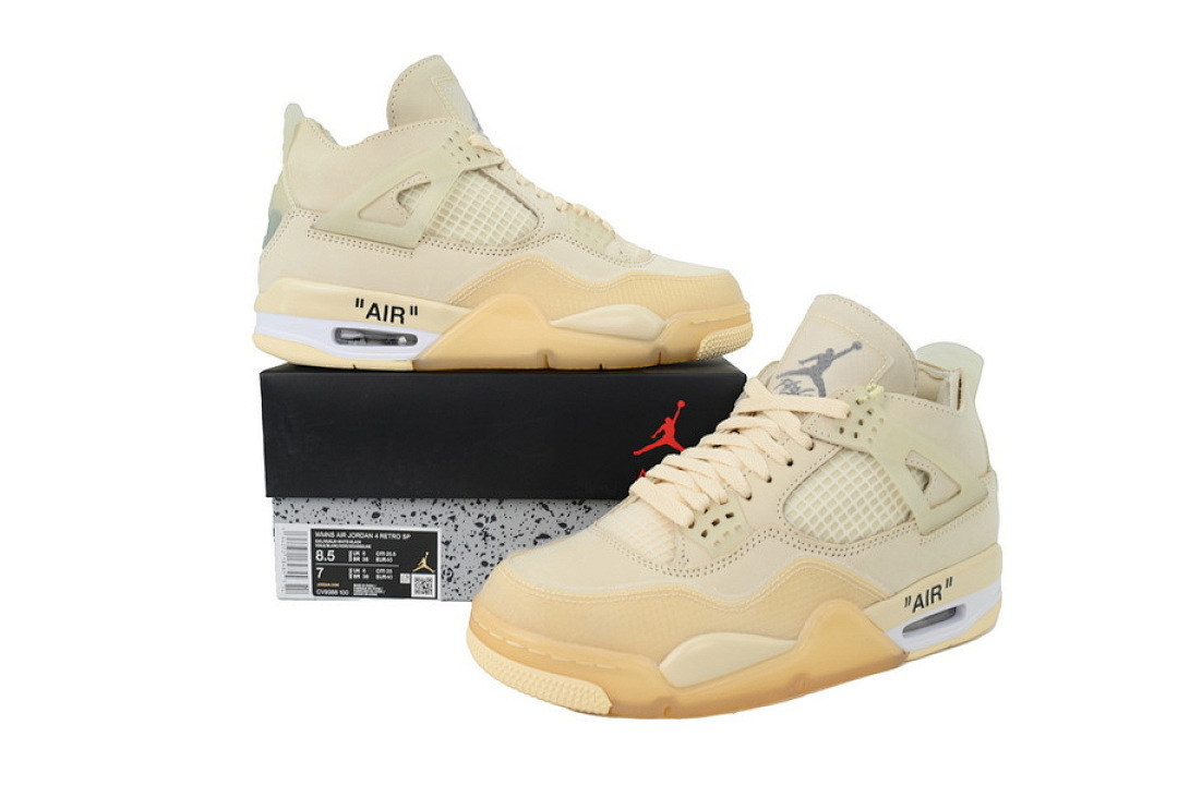 God Batch Air Jordan 4 Retro Off-White Sail CV9388-100