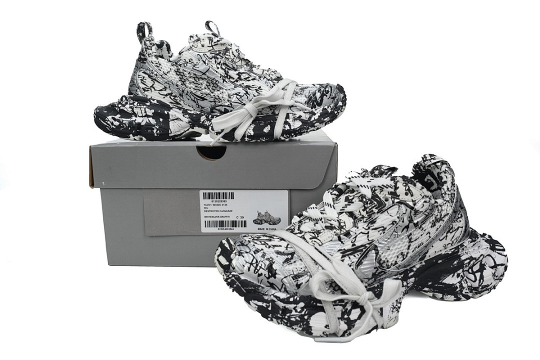   God Batch Balenciaga 3XL Luminous White Graffiti 734731 W3XDC 0135