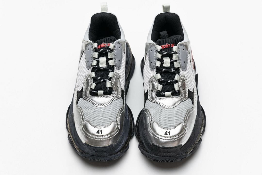  Balenciaga Triple S Black Silver 541624 W09E1 7320