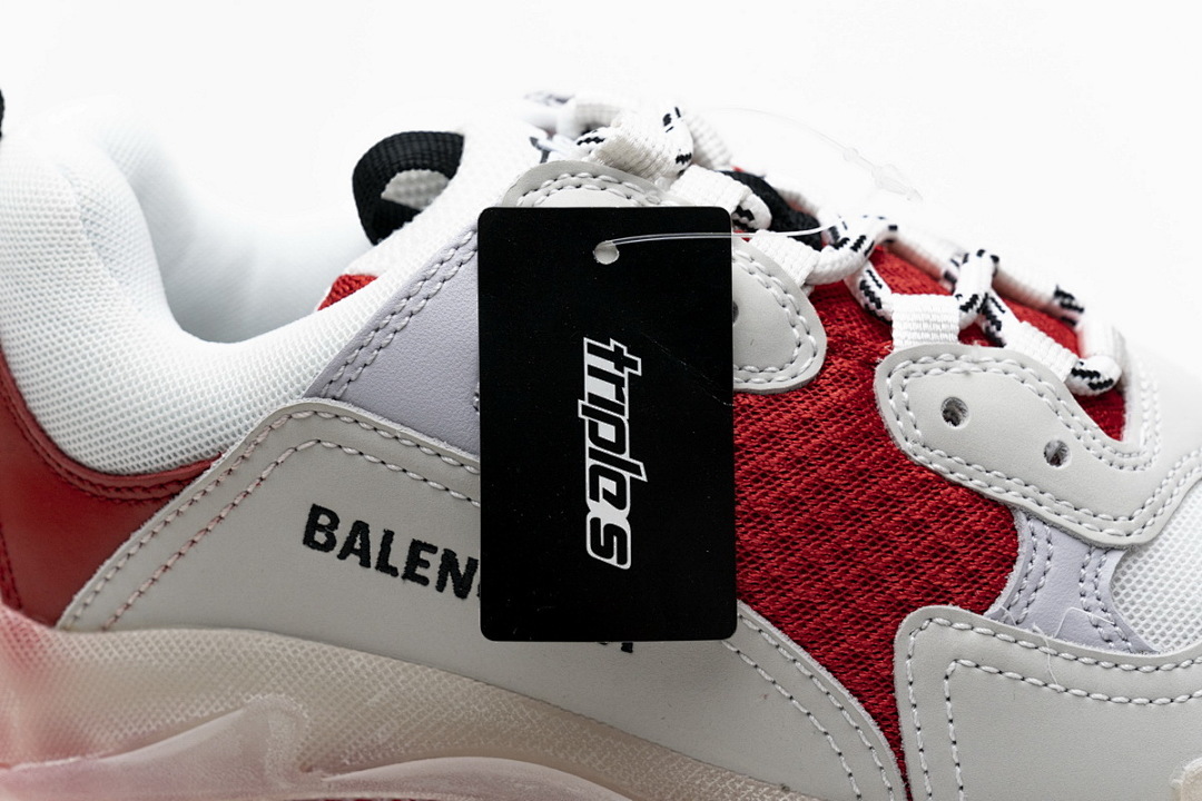  Balenciaga Triple S White Red 544351 W09E1 4552