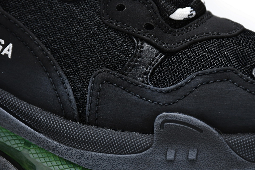 Balenciaga Triple S Black Green 544351 W09ON 1047 