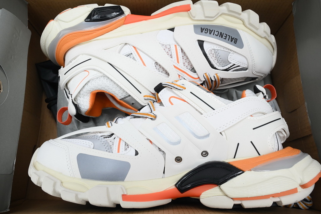 copy of Balenciaga Track Sneaker White Orange (LED)