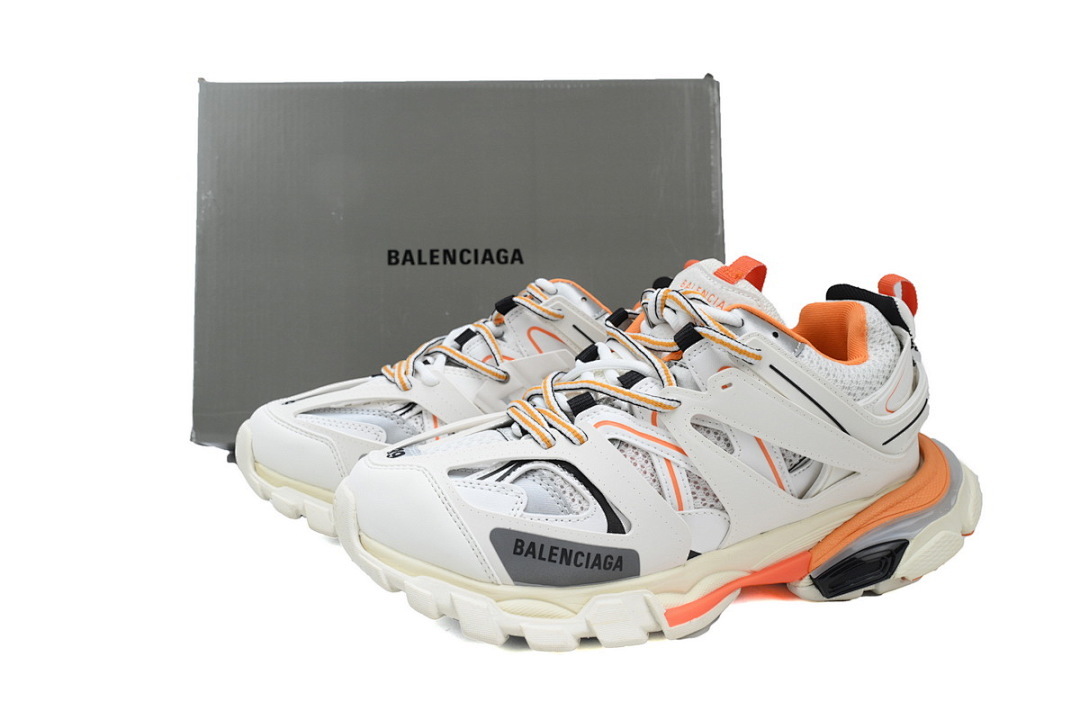 copy of Balenciaga Track Sneaker White Orange (LED)