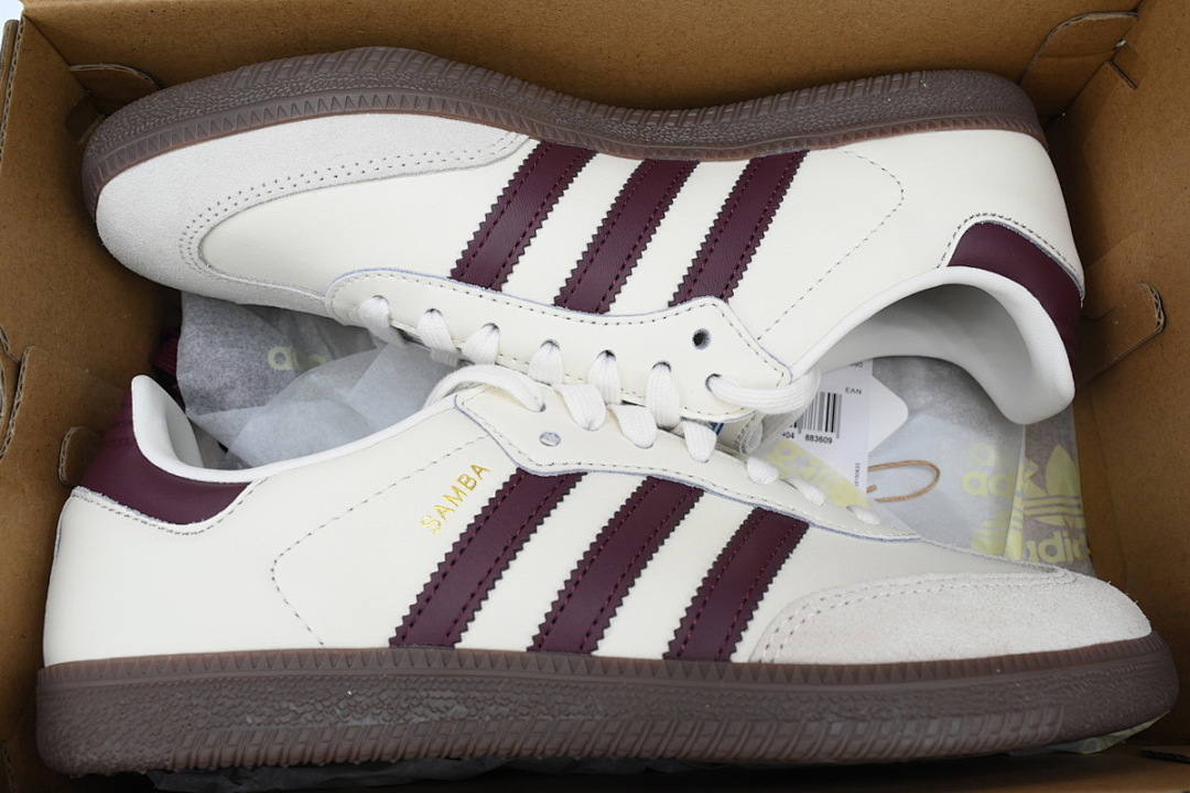 Adidas  Samba OG 'Off White Maroon' emmi Exclusive JR2659