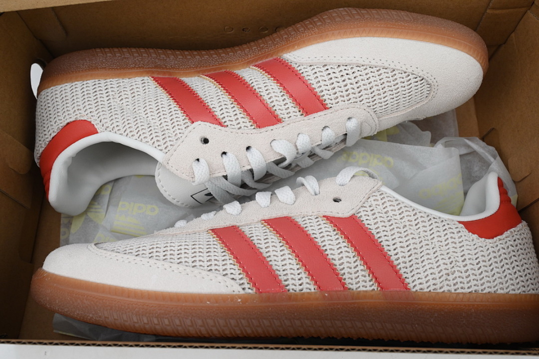 Adidas Samba OG 'Crystal White Preloved Red'  IG1380