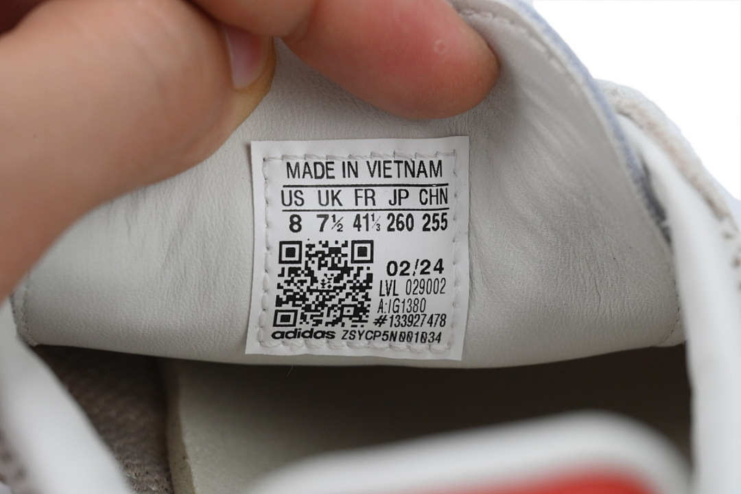 Adidas Samba OG 'Crystal White Preloved Red'  IG1380