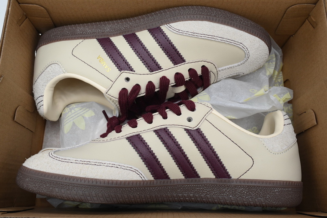 Adidas Originals Samba OG 'Wonder White Maroon'  IG1987 