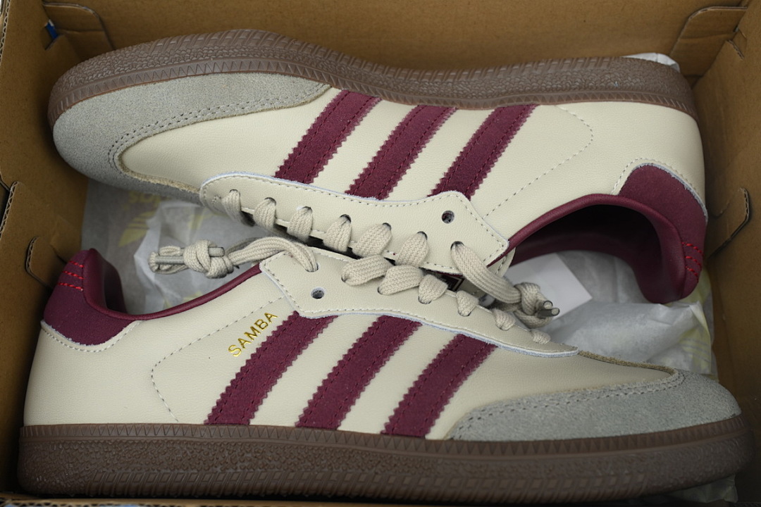adidas Samba OG 'Putty Grey Maroon' ID1482 1