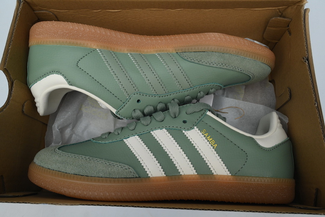  Adidas Originals Samba OG 'Silver Green Gum' IE7011 