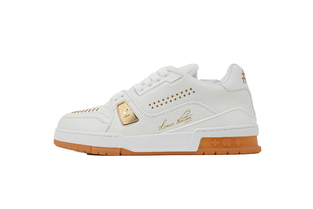  FC God Batch LOUIS VUITTON Trainer White Orange Rivet