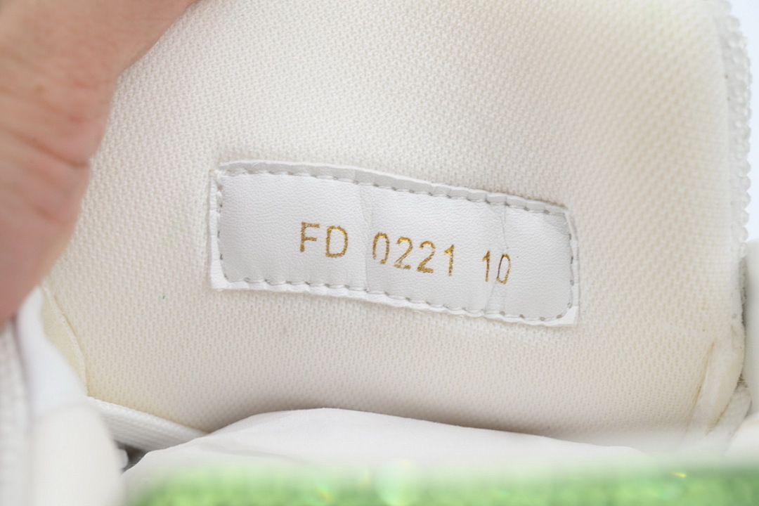 FC God Batch LOUIS VUITTON Trainer Black  White Green Rhinestone