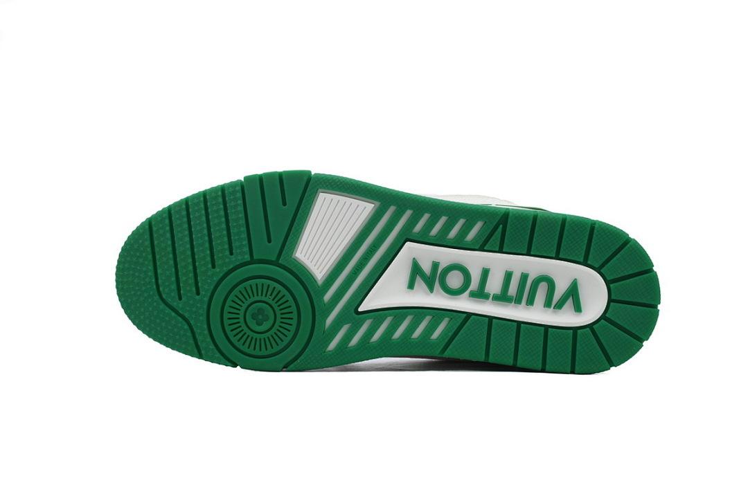 FC God Batch LOUIS VUITTON Trainer Black  White Green Rhinestone